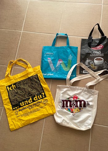 Sarı Baskılı Kadın Tote Çanta - Görsel 3