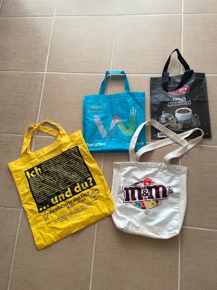 Sarı Baskılı Kadın Tote Çanta - Görsel 2