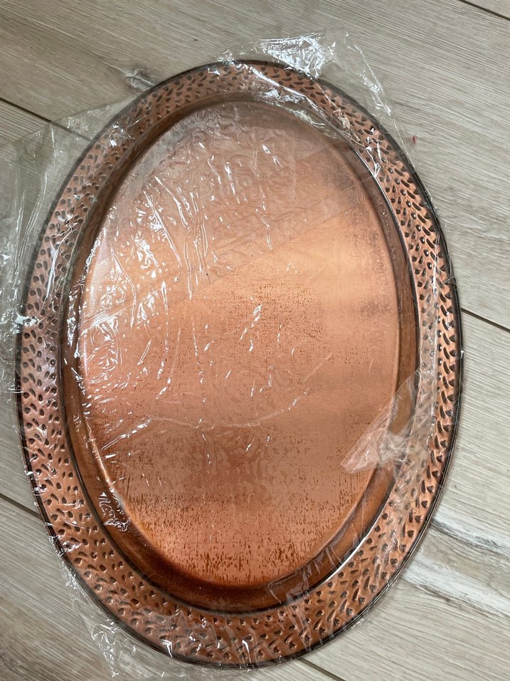 Parlak Kahverengi Oval tepsi - Görsel 2