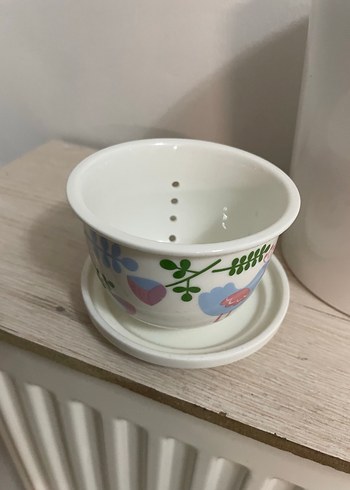 Beyaz Gri Çağdaş Desensiz Tabak ve Kupa - Görsel 5