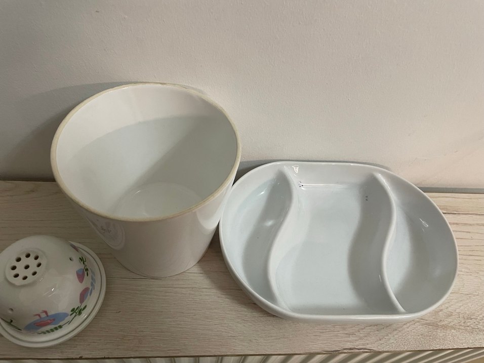 Beyaz Gri Çağdaş Desensiz Tabak ve Kupa - Görsel 3