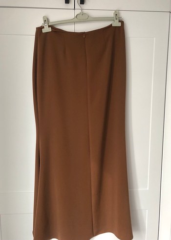 Bej Drapeli Uzun Kadın Etek - Görsel 5