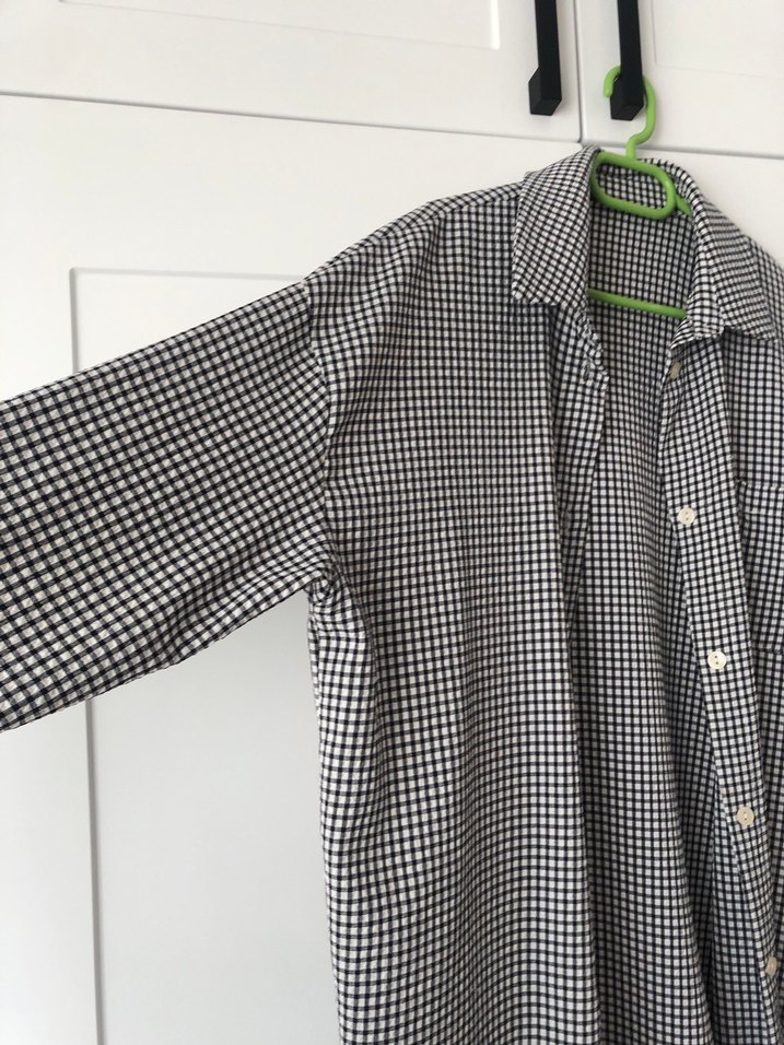 Gri Kareli Regular Fit Kadın Gömlek - Görsel 4