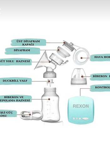 REXON Mavi Elektrikli Göğüs Pompası BPA İçermez