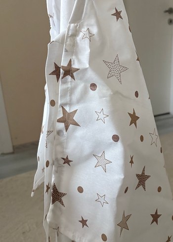 Yıldız Desenli Beyaz emzirme örtüsü - Görsel 4