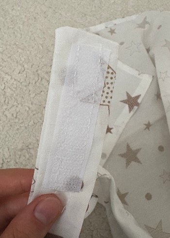 Yıldız Desenli Beyaz emzirme örtüsü - Görsel 3