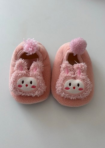 Kızlar için Pembe Nakışlı Sıcak Terlik - Görsel 2