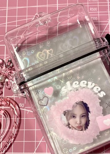 Dantel detaylı fotocard çantadı