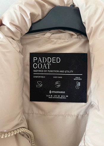 Stradivarious Bej Uzun Kadın Kışlık Mont - Görsel 3