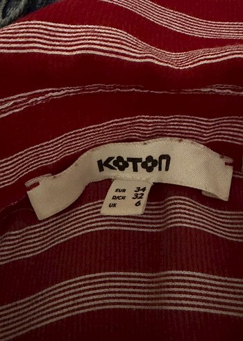 Kırmızı Çizgili Düğmeli Kadın Gömlek - Görsel 3