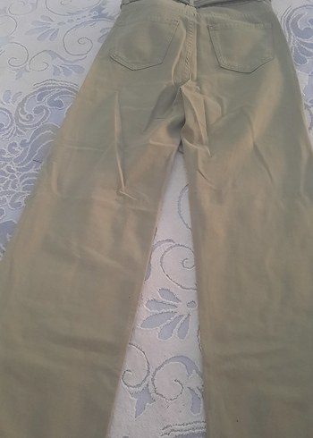 Diğer mint yeşili kadın keten Kemerli Pantolon
