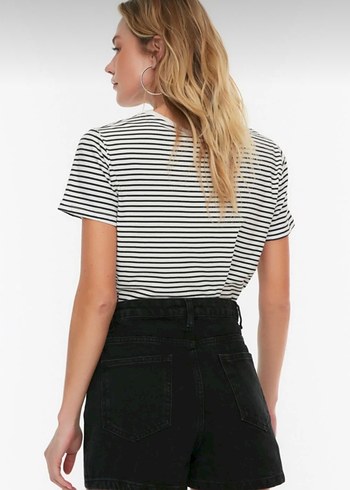 trendyolmilla siyah şort etek - Görsel 6