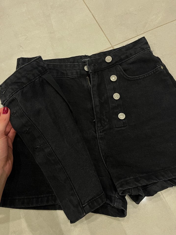 trendyolmilla siyah şort etek - Görsel 3