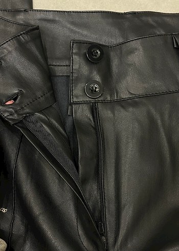 siyah deri pantolon - Görsel 5