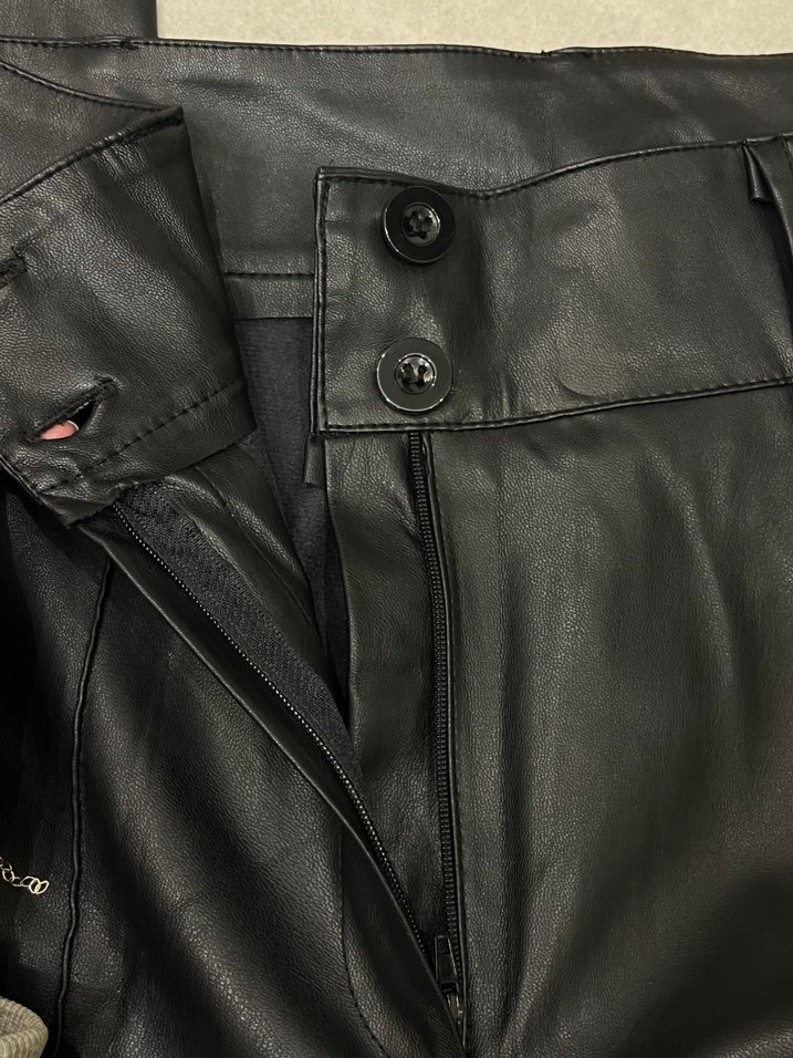 siyah deri pantolon - Görsel 5