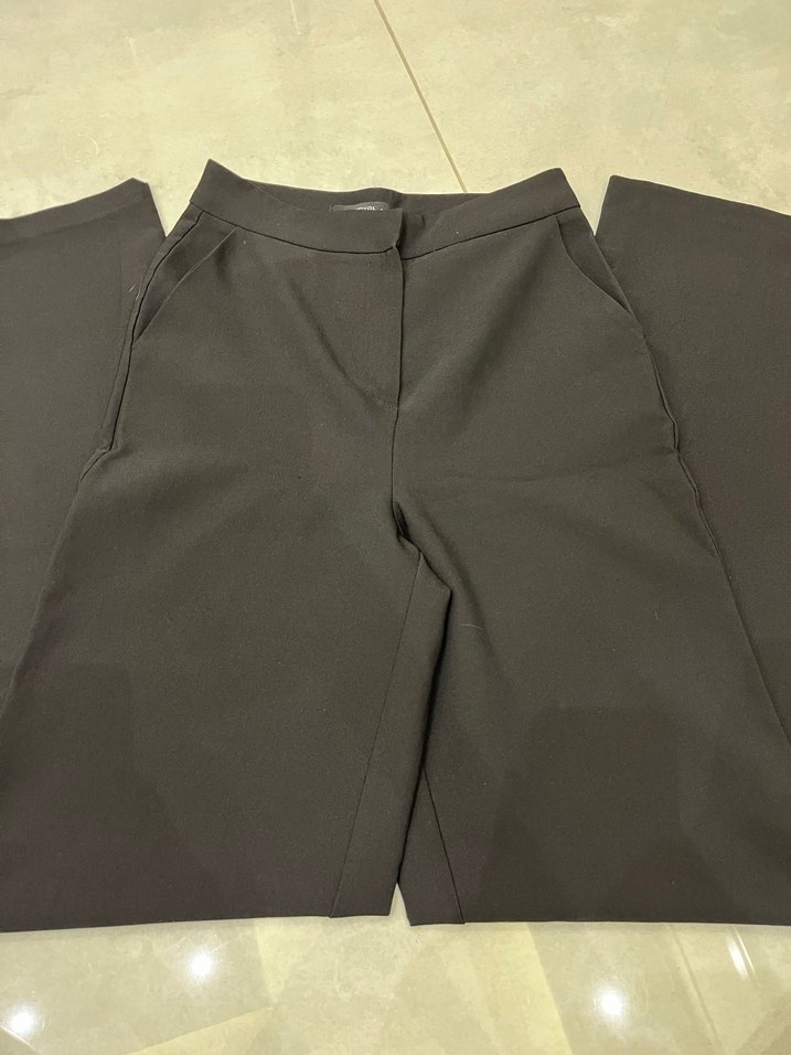 trendyolmilla siyah kumaş pantolon - Görsel 3