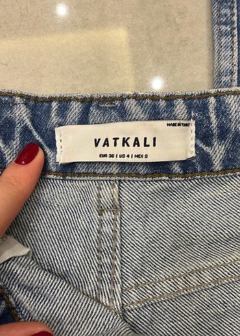 vatkalı mavi jean - Görsel 2