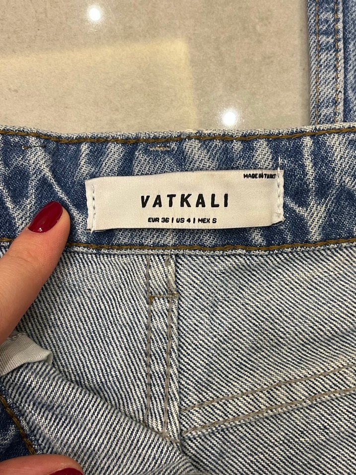 vatkalı mavi jean - Görsel 2