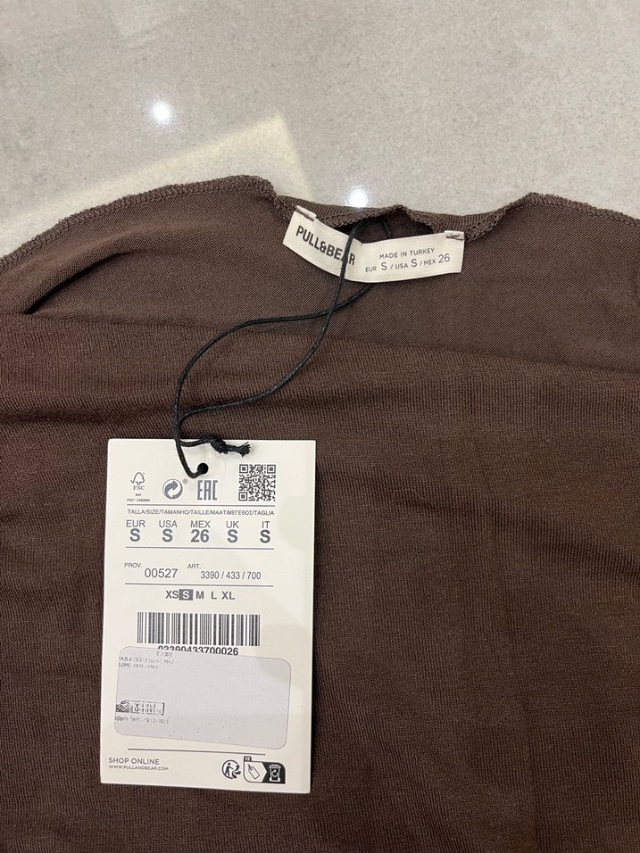 pull&bear kahverengi ince midi elbise - Görsel 5