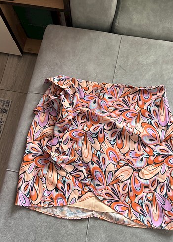 Bohem Tarz Mini Batik Desenli Etek - Görsel 2