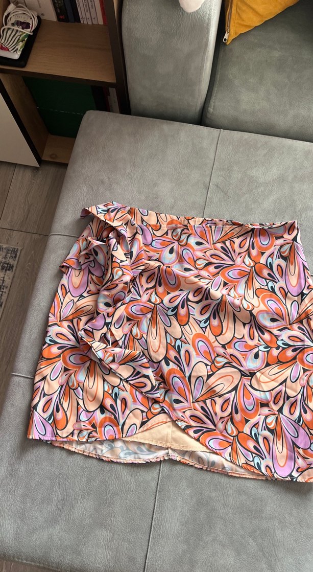 Bohem Tarz Mini Batik Desenli Etek - Görsel 2