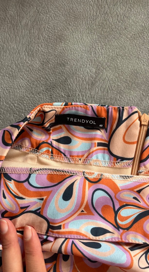 Bohem Tarz Mini Batik Desenli Etek - Görsel 3