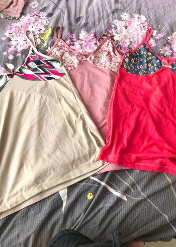 Kadın Pembe Mini Straplez Atlet hiç giyilmemis