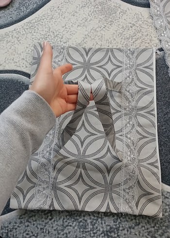 Gri Desenli Mutfak için borcam çantası - Görsel 3