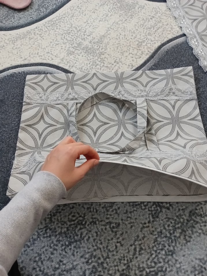 Gri Desenli Mutfak için borcam çantası - Görsel 2