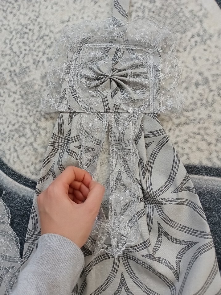 Nakışlı Gri Mutfak poşetlik - Görsel 2