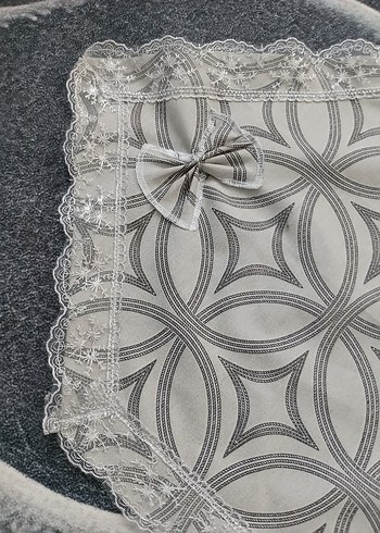 Nakışlı Gri Mutfak için ranir poşetlik borcam çantası - Görsel 4