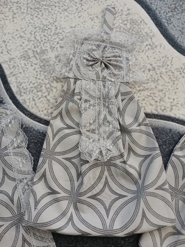 Nakışlı Gri Mutfak için ranir poşetlik borcam çantası - Görsel 2