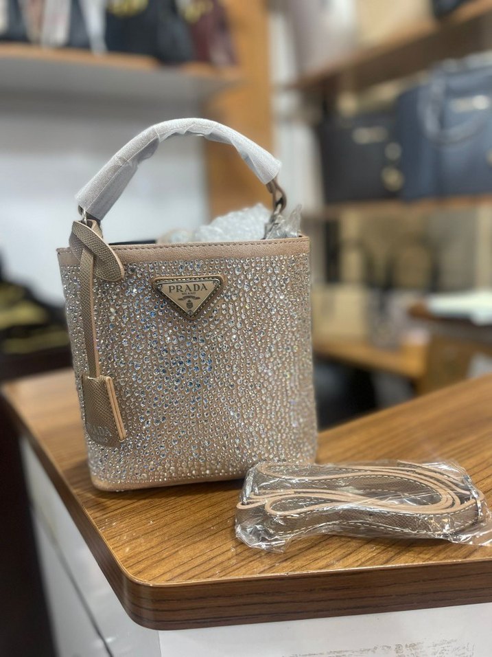 Prada taşlı Kadın Çanta - Görsel 5
