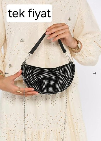Kadın taşlı abiye çanta - Görsel 4