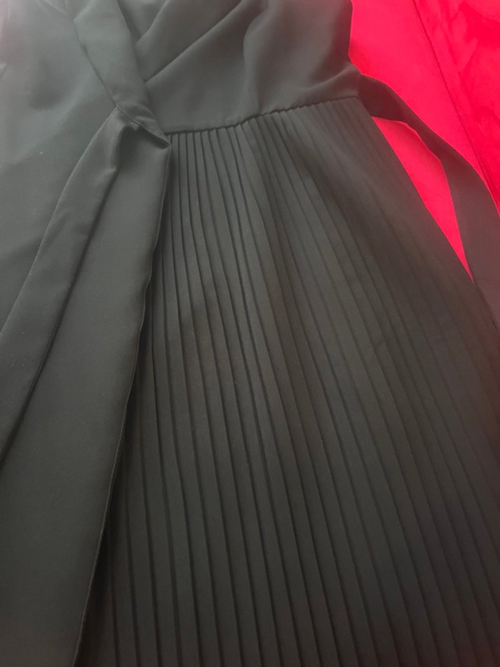 Siyah Pilili Uzun Kadın Elbise - Görsel 2