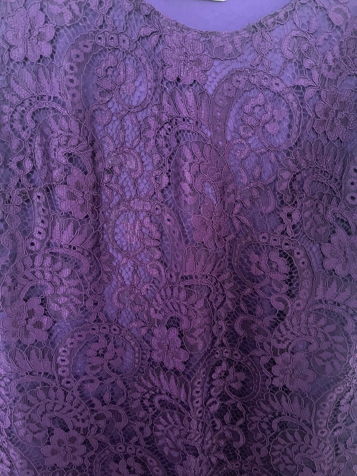 Mor Dantel Detaylı abiye - Görsel 2