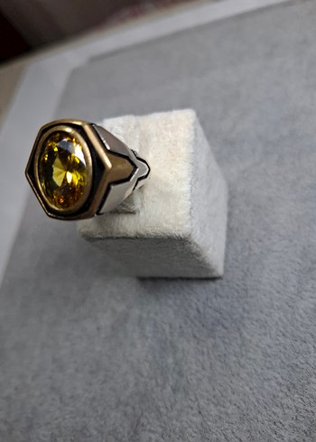 Altın Renkli Vintage Tarz Yüzük Gümüş 925ayar 14.22 gr