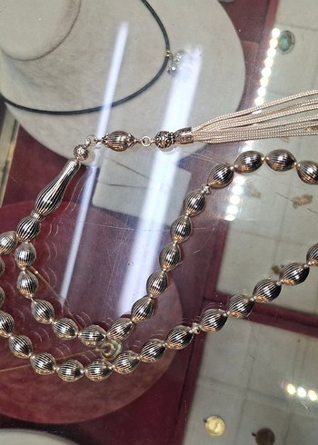 Full Gümüş 925 ayar 47 gr Usta işi Tesbih - Görsel 2