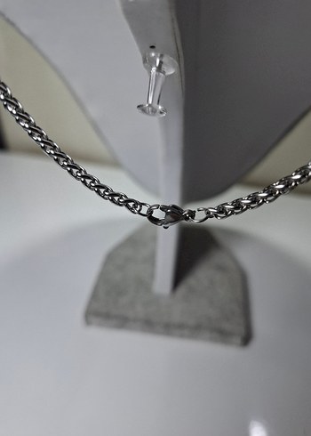 Burma Çelik Kolye Uzunluk.54cm Eni.2mm Gr.13.57 - Görsel 3