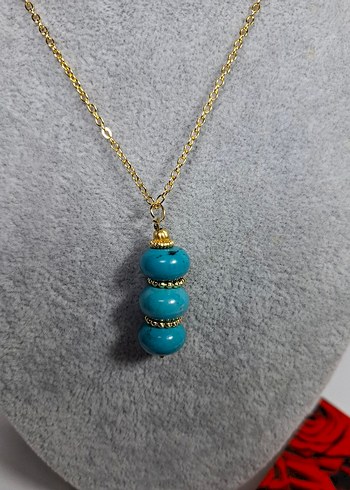 Turkuaz Kolye Kendı tasarımız - Görsel 3