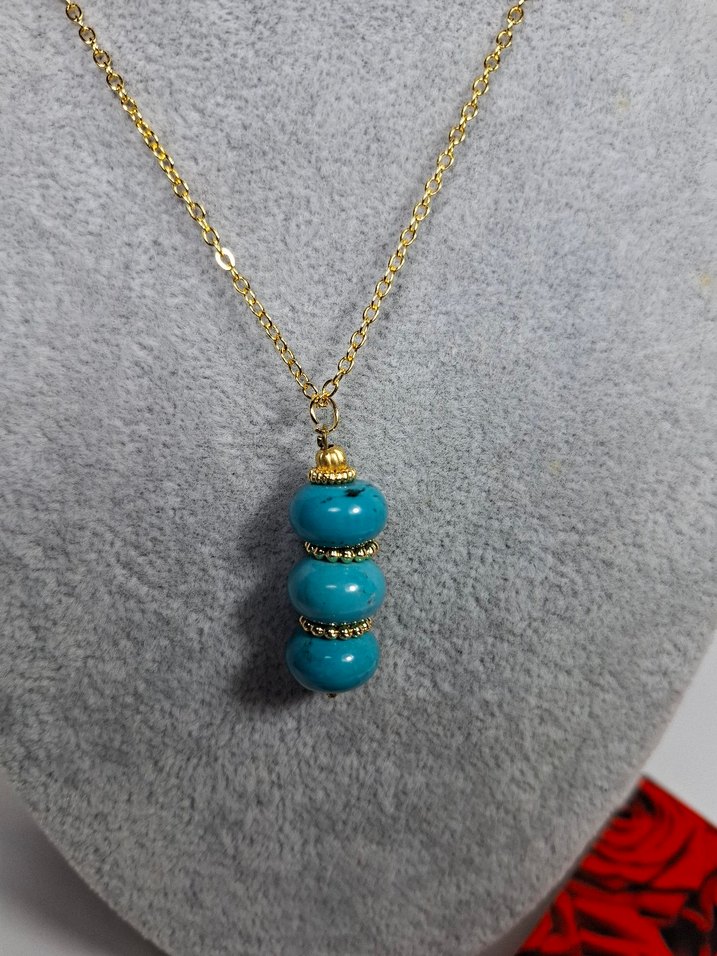 Turkuaz Kolye Kendı tasarımız - Görsel 3