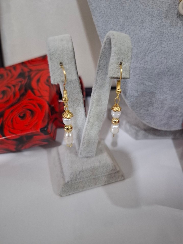 İnci Set Kolye Bileklik Küpe kendi tasarımımız sizlerle - Görsel 4