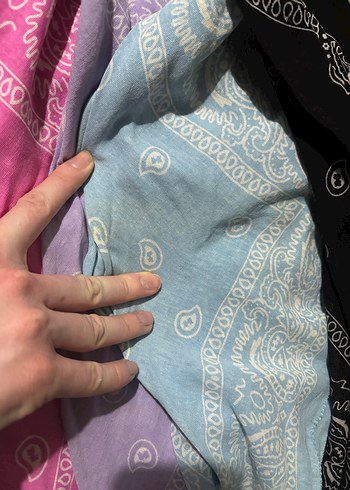 Renkli Bohem Kadın Fular Bandana 5 Adet - Görsel 3