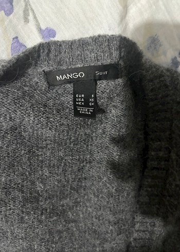 Mango Gri Düğmeli Midi hırka mango