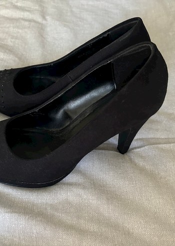 Diğer Graceland Siyah Platform Topuklu Taşlı Stiletto