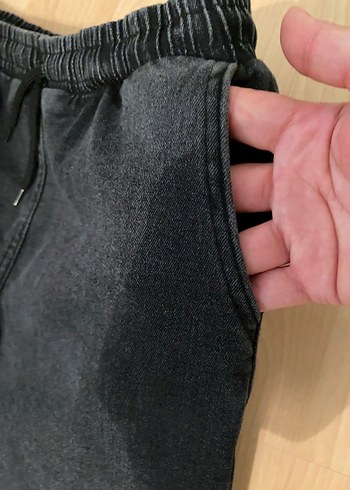 Gri Düğmeli Kadın Denim Ceket Pantolon takım - Görsel 7