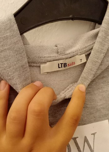 LTB Kolsuz Gri Kız Çocuk Yüksek Yaka Elbise
