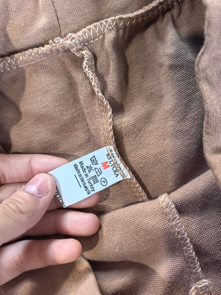 Bej Pamuklu Mini Şort - Görsel 2