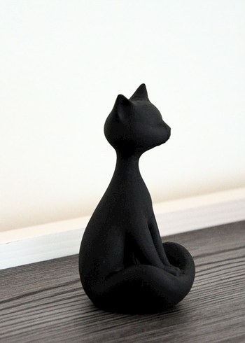 Siyah Kedili Dekoratif Biblo - Görsel 2