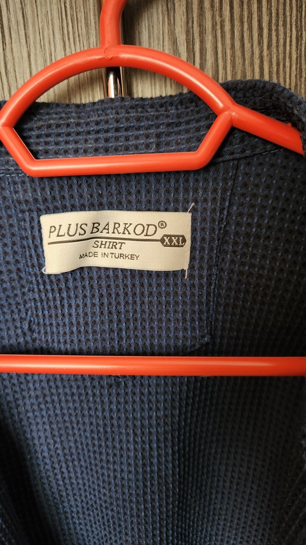 Erkek Lacivert Düğmeli Denim Gömlek - Görsel 2